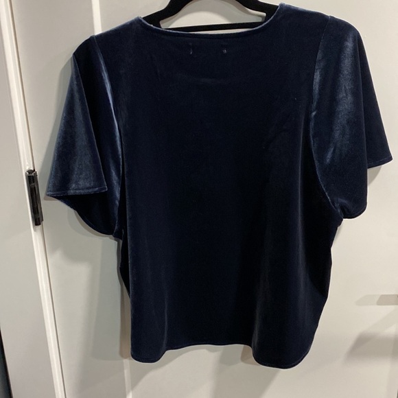 MADEWELL Blue Velvet Top EUC - Picture 8 of 11